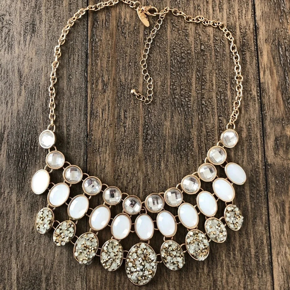 NY & Co Gold Triple strand Statement Necklace Boho - Picture 3 of 6
